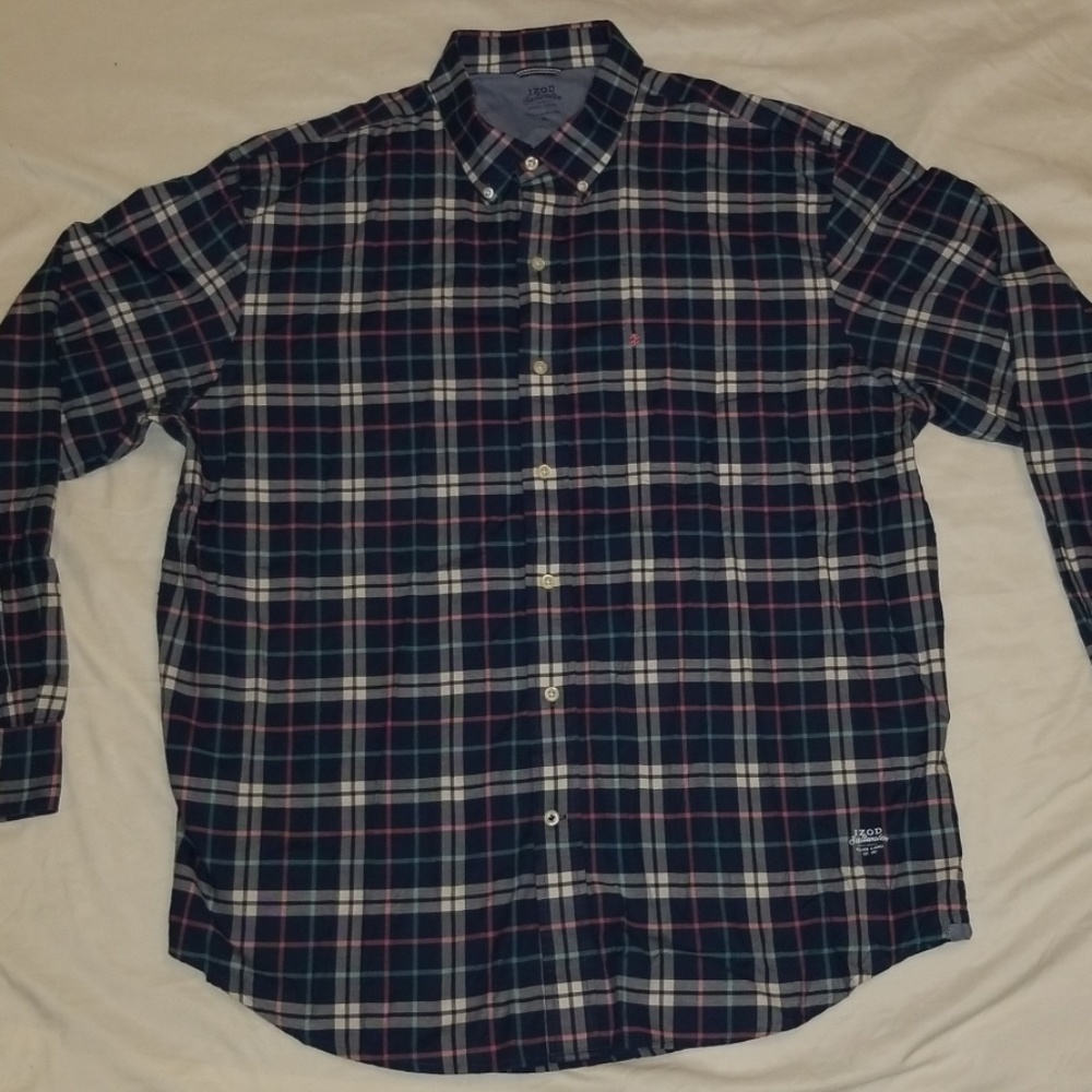 Men's IZOD Long Sleeve Button up Shirt XL
